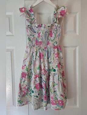 Crown & Ivy Pastel Floral Smocked Mini Dress